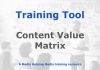 Tool: The Content Value Matrix Graphic for a Media Helping Media Training Tool