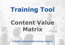 Tool: The Content Value Matrix Graphic for a Media Helping Media Training Tool