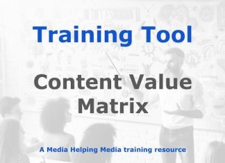 Tool: The Content Value Matrix Graphic for a Media Helping Media Training Tool
