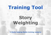 Tool: Story Weighting System Graphic for a Media Helping Media Training Tool