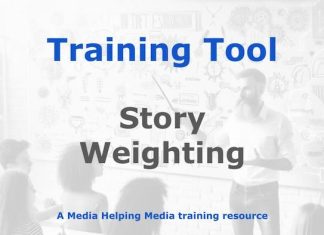 Tool: Story Weighting System Graphic for a Media Helping Media Training Tool