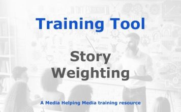 Tool: Story Weighting System Graphic for a Media Helping Media Training Tool