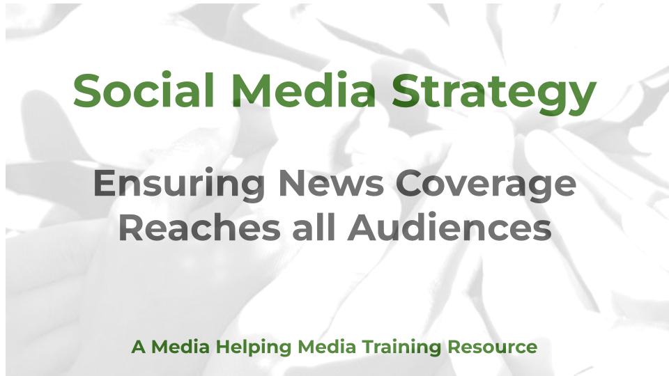 Social Media Strategy - a MHM training article graphic