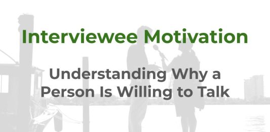 Interviewee Motivation - a MHM training article graphic
