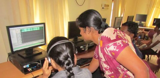 Radio production training in Jaffna, Sri Lanka by David Brewer shared via Creative Commons BY-NC-SA 4.0