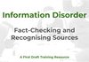 Information disorder – mapping the landscape Information Disorder - a Media Helping Media training article graphic