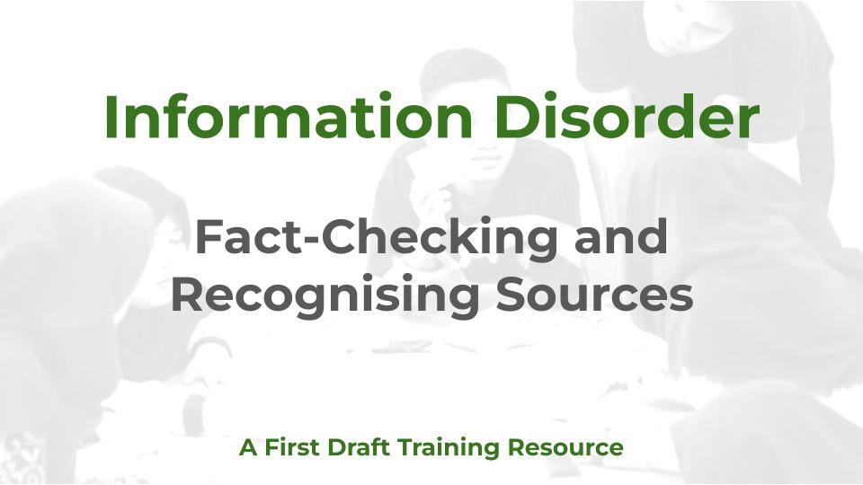 Information Disorder - a Media Helping Media training article graphic
