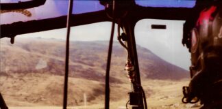 Helicopter flight from cockpit