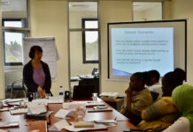 Gender equality in the media Naomi Goldsmith delivering gender training to female journalists in Tanzania