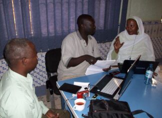Female representation in news leadership and coverage Journalists and contributors from Hurriyat Sudan www.hurriyatsudan.com/ learning how to produce original journalism during a week-long training course held in Kampala, Uganda and organised by Fojo International