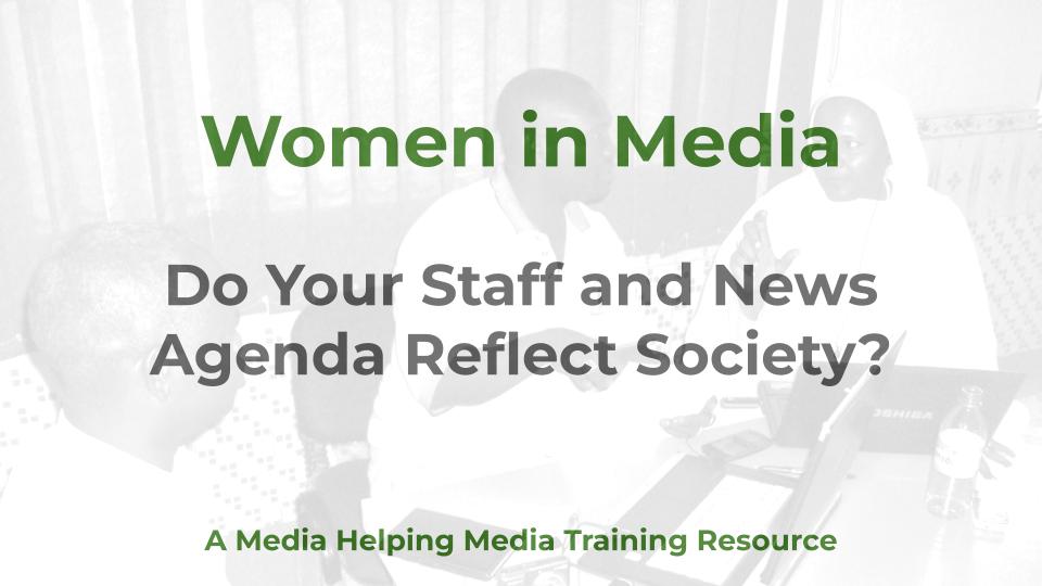 Women in Media - a MHM training article graphic