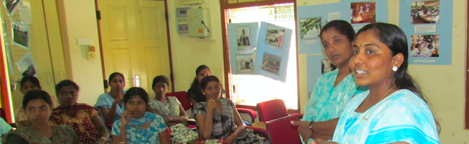 Journalism training in Jaffna, Sri Lanka. Photograph by David Brewer of Media Helping Media