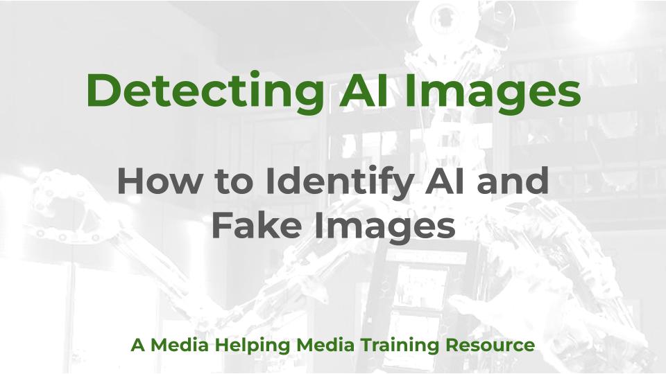 Detecting AI Images - a MHM training article graphic