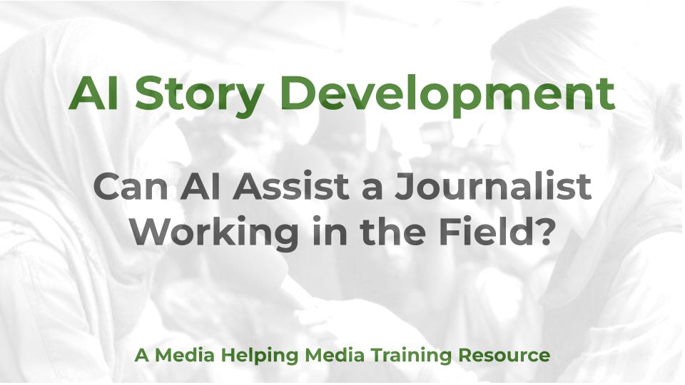 AI Story Development - a MHM training article graphic
