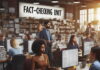 Dealing with algorithmic bias in news An image of a fact-checking unit created using Microsoft's AI Image Designer