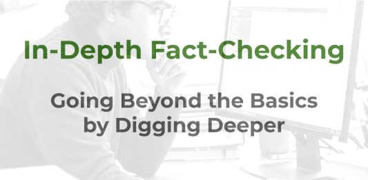 In-Depth Fact-Checking - a MHM training article graphic