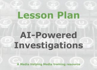 Lesson: AI and investigative journalism Graphic for a Media Helping Media Lesson Plan