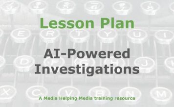 Lesson: AI and investigative journalism Graphic for a Media Helping Media Lesson Plan