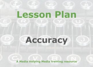 Lesson: Accuracy in journalism Graphic for a Media Helping Media Lesson Plan