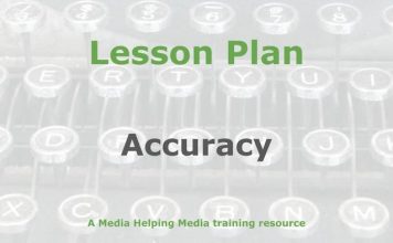 Lesson: Accuracy in journalism Graphic for a Media Helping Media Lesson Plan