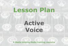Lesson: The active and passive voices in news Graphic for a Media Helping Media Lesson Plan