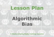 Lesson: Dealing with algorithmic bias in news Graphic for a Media Helping Media Lesson Plan