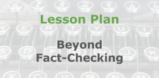 Lesson: Beyond basic fact-checking Graphic for a Media Helping Media Lesson Plan