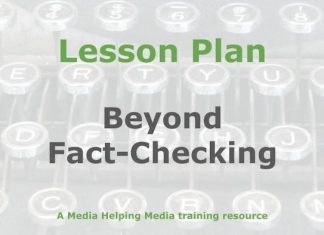 Lesson: Beyond basic fact-checking Graphic for a Media Helping Media Lesson Plan