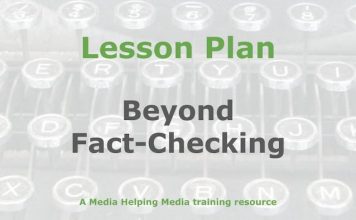 Lesson: Beyond basic fact-checking Graphic for a Media Helping Media Lesson Plan