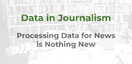 Data in Journalism - a MHM training resource graphic