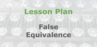 Lesson: False equivalence and false balance Graphic for a Media Helping Media Lesson Plan