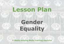 Lesson: Gender equality in news production Graphic for a Media Helping Media Lesson Plan