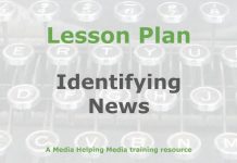 Lesson: How to spot a news story Graphic for a Media Helping Media Lesson Plan