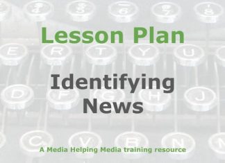 Lesson: How to spot a news story Graphic for a Media Helping Media Lesson Plan