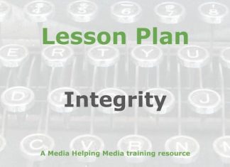 Lesson: Integrity in journalism Graphic for a Media Helping Media Lesson Plan