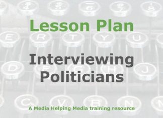 Lesson: How to interview politicians Graphic for a Media Helping Media Lesson Plan