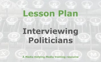 Lesson: How to interview politicians Graphic for a Media Helping Media Lesson Plan