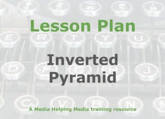 Lesson: Essential elements of a news story Graphic for a Media Helping Media Lesson Plan