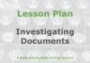 Lesson: Investigating Documents Graphic for a Media Helping Media Lesson Plan