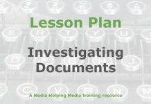 Lesson: Investigating Documents Graphic for a Media Helping Media Lesson Plan