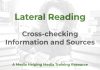 Lateral reading for journalists Lateral Reading - a MHM training resource graphic