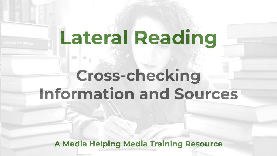 Lateral Reading - a MHM training resource  graphic