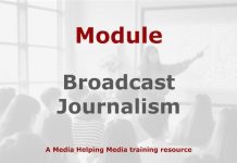 Module: Broadcast Journalism Graphic for a Media Helping Media course module