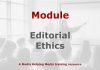 Module: Editorial ethics for journalists Graphic for a Media Helping Media course module