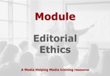 Module: Editorial Ethics Graphic for a Media Helping Media course module