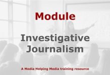 Module: Investigative Journalism Graphic for a Media Helping Media course module