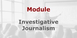 Module: Investigative journalism Graphic for a Media Helping Media course module