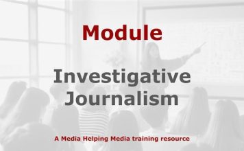 Module: Investigative journalism Graphic for a Media Helping Media course module