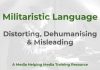 Militaristic words used in journalism Militaristic Language - a MHM training article graphic