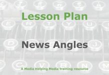 Lesson: How to develop news angles Graphic for a Media Helping Media Lesson Plan